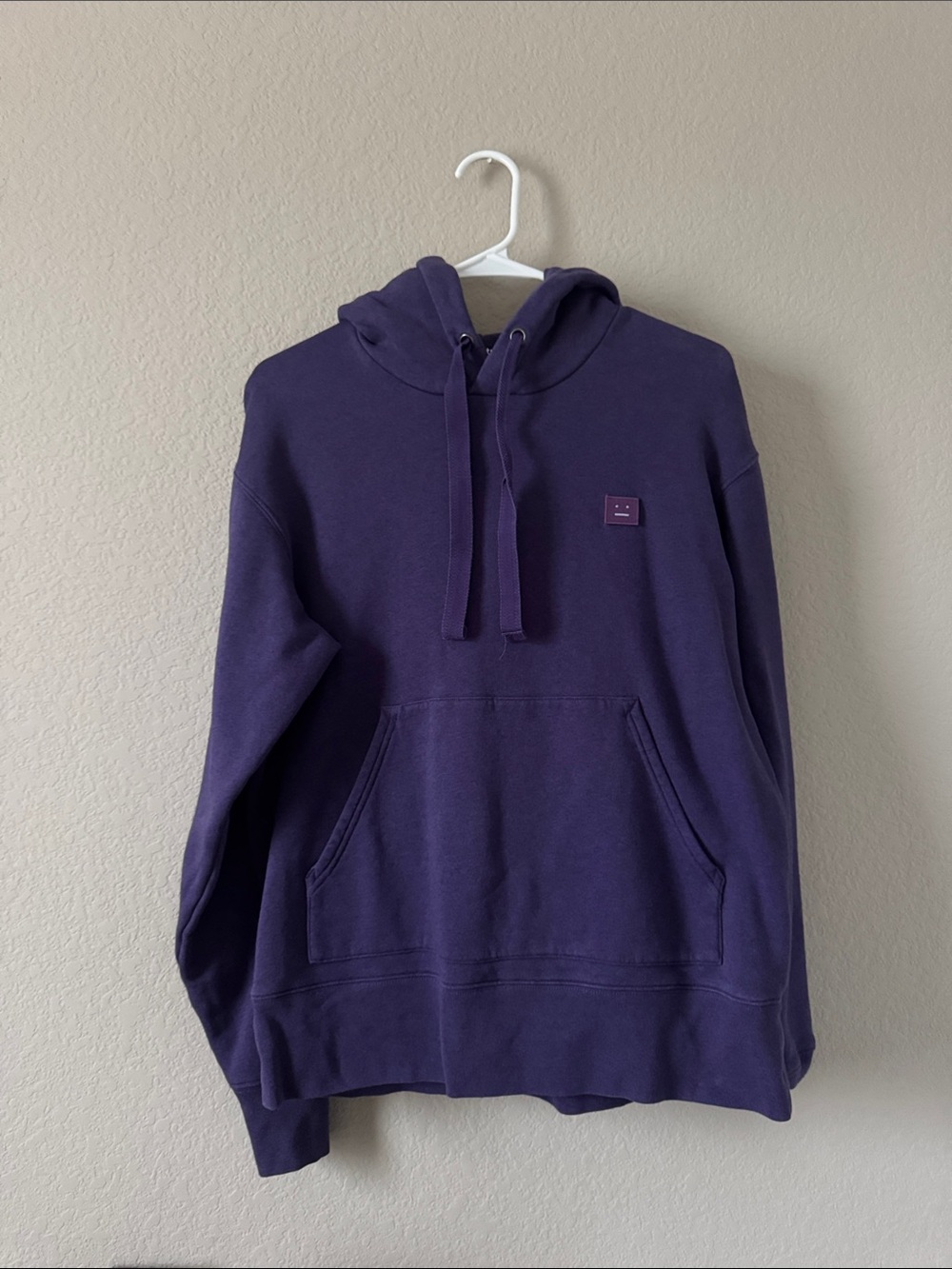 Acne Studio Purple Face Patch Hoodie size S